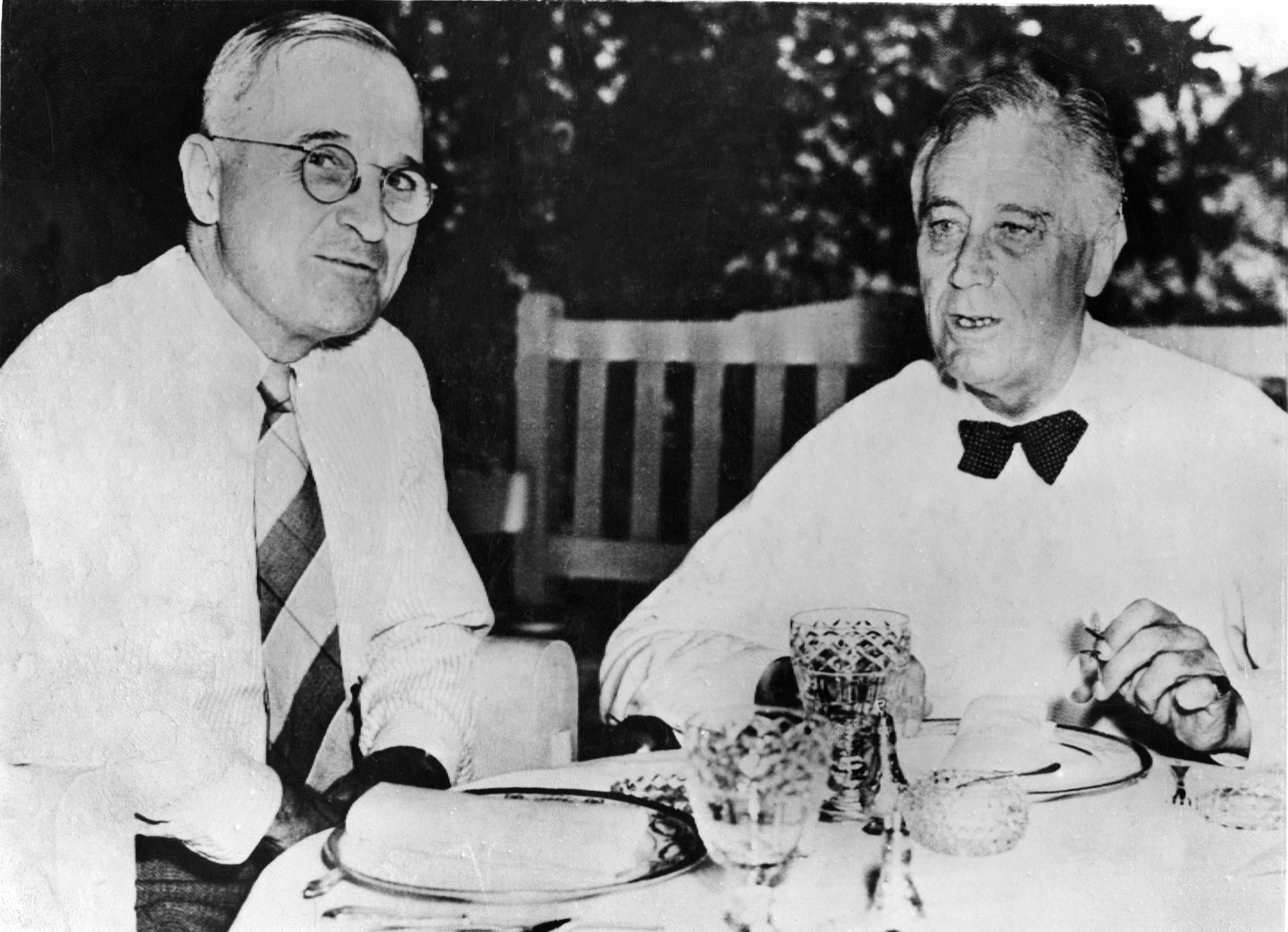 Harry Truman And Franklin Roosevelt In 1945